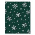 Deep Green Snowflakes Winter Wonder Rug