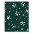 Deep Green Snowflakes Winter Wonder Rug