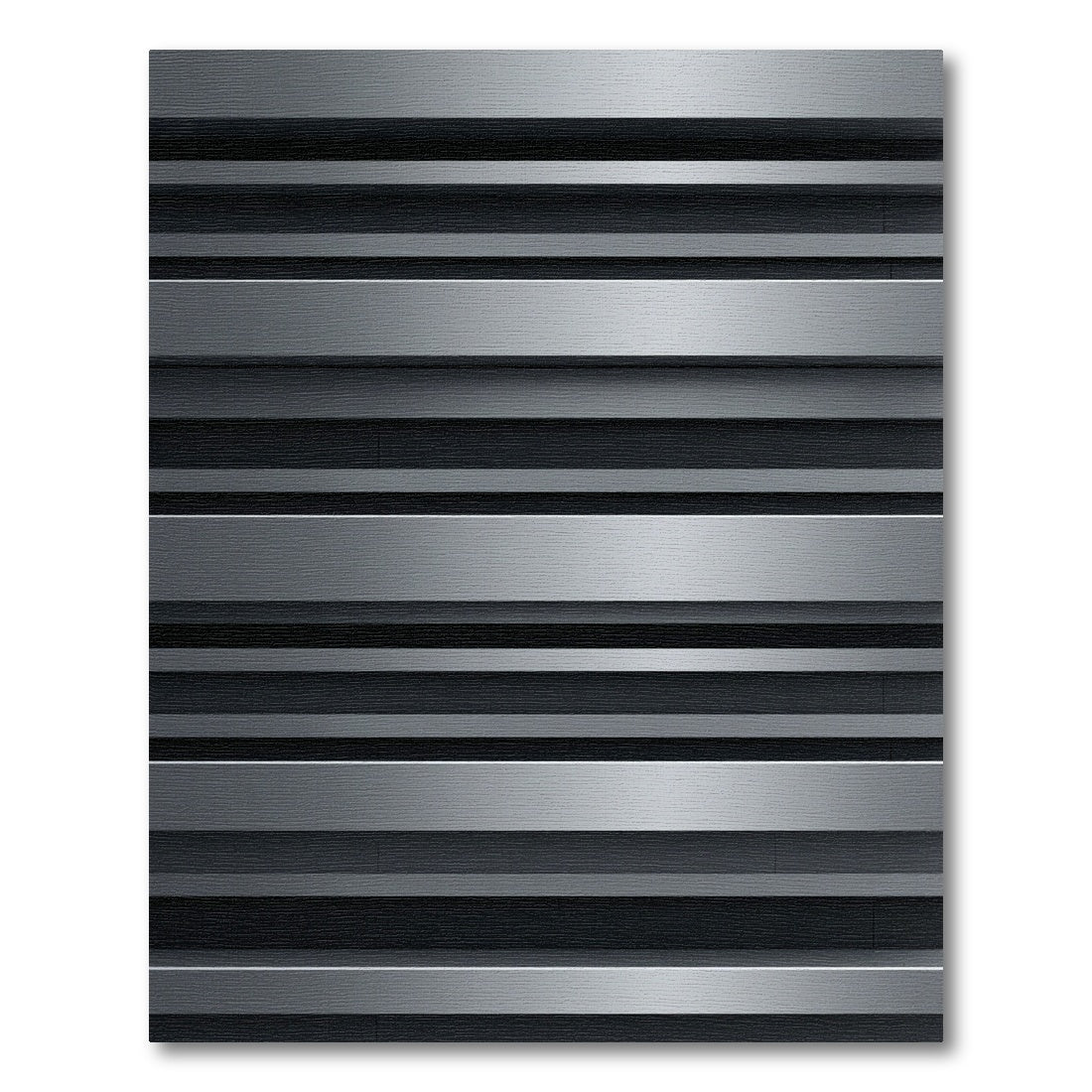 Minimalist Metallic Silver Linear Striped Rug