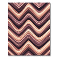 Deep Plum Layered Chevron Rug
