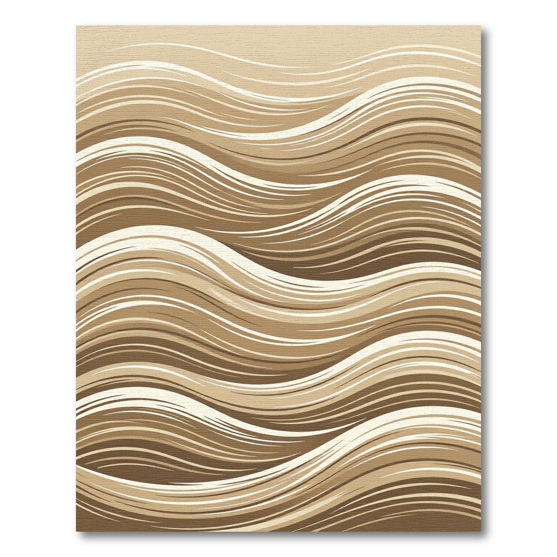 Sandy Tan Wavy Stripe Rug