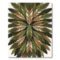 Green Brown Golden Feather Radiance Rug