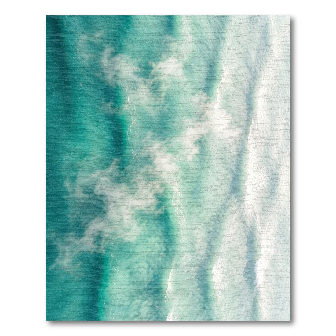 Aqua Blue Ocean Swirl Waves Rug