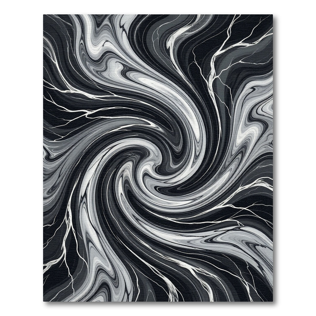Monochromatic Swirl Abstract Liquid Rug
