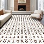 Tribal Symbols Geometric Pattern Rug