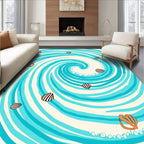 Swirl Shells Pattern Abstract Rug