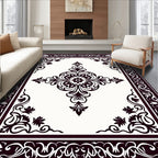 Ornate Floral Inlay Pattern Rug