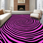 Vibrant Pink Swirl Pattern Rug