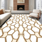 Geometric Honeycomb Structure Pattern Rug