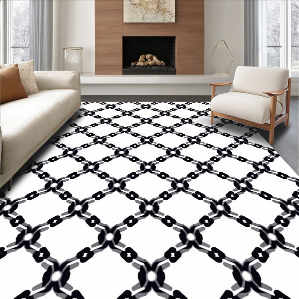 Monochromatic Lattice Geometric Abstract Rug