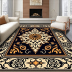 Ornate Floral Medallion Pattern Rug