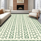 Geometric Maze Stripe Diamond Design Rug