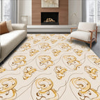 Abstract Swirls Organic Pattern Design Rug
