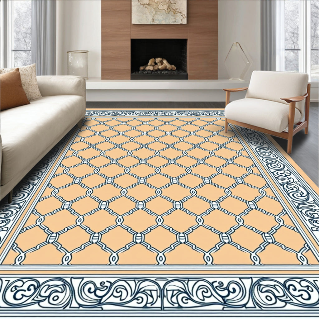 Ornate Interlocking Pattern Rug