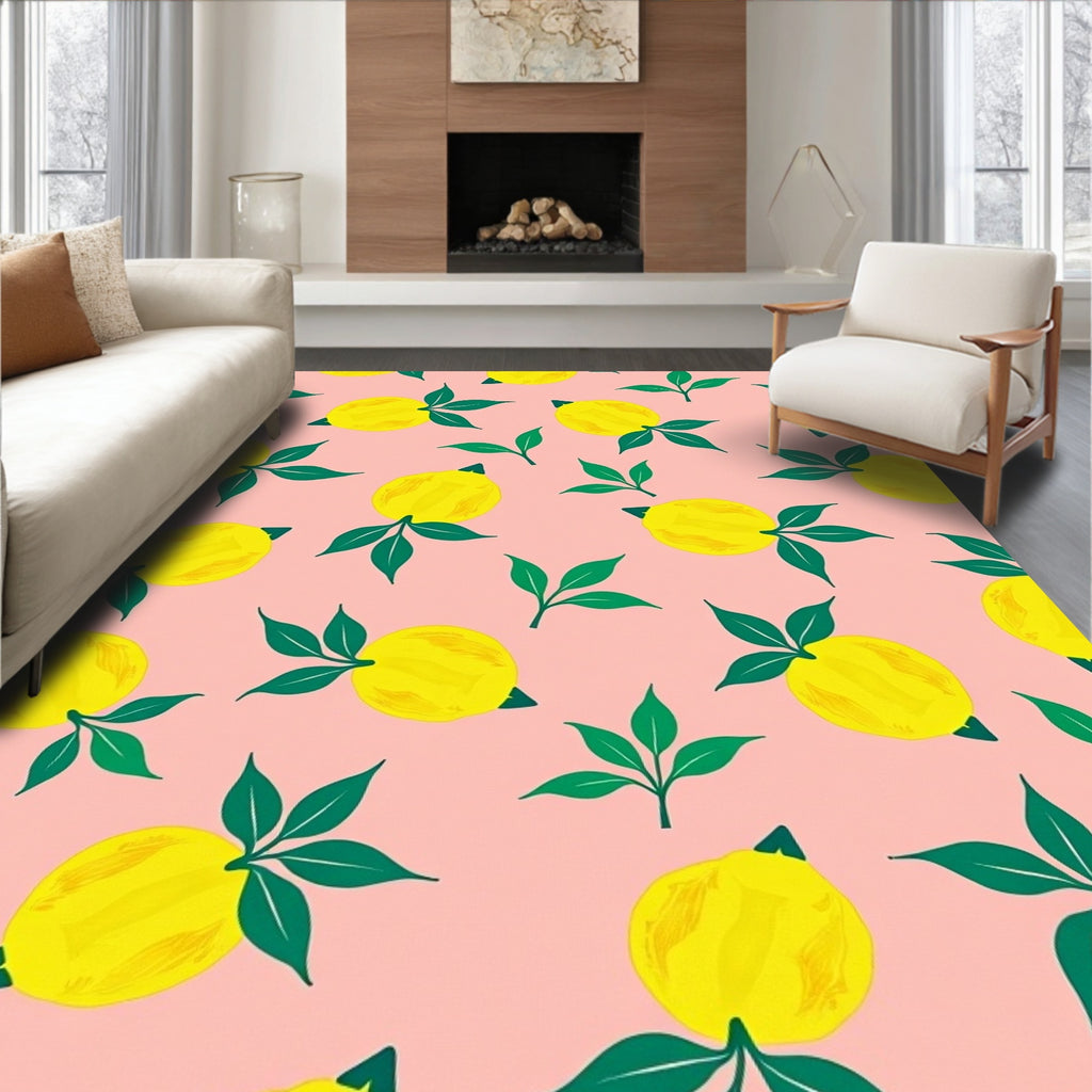 Happy Lemon Pattern Design Rug