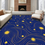 Celestial Waves Organic Pattern Design Rug