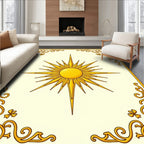 Radiant Sun Celestial Border Design Rug