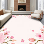 Pink Blossom Floral Pattern Rug