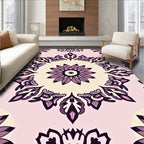 Floral Mandala Patterned Statement Rug