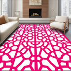 Modern Geometric Lattice Abstract Pattern Rug