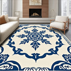 Classic Indigo Floral Medallion Rug