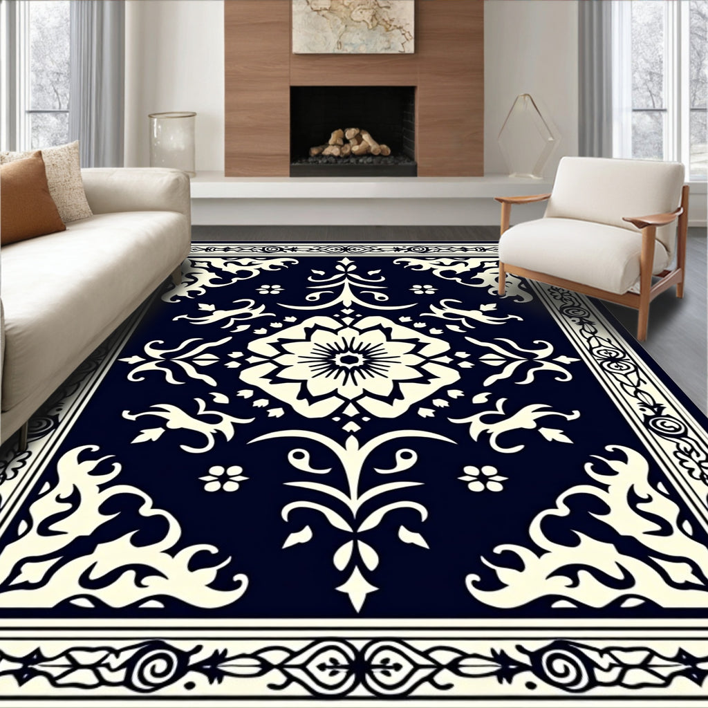 Classic Floral Medallion Symmetry Rug