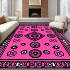 Bold Geometric Tribal Pattern Rug