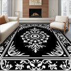 Classic Floral Medallion Border Design Rug