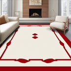 Classic Red Diamond Border Rug
