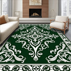 Classic Floral Scroll Medallion Pattern Rug