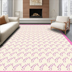 Delicate Floral Silhouette Pattern Design Rug