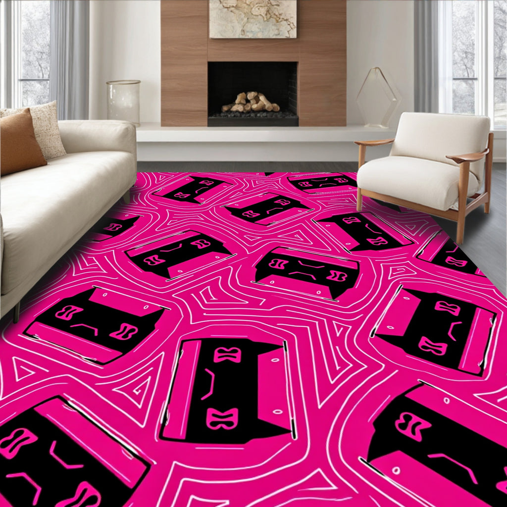 Pop Art Geometric Cat Patterndesign Rug