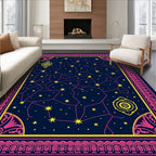 Cosmic Celestial Star Patterned Rug