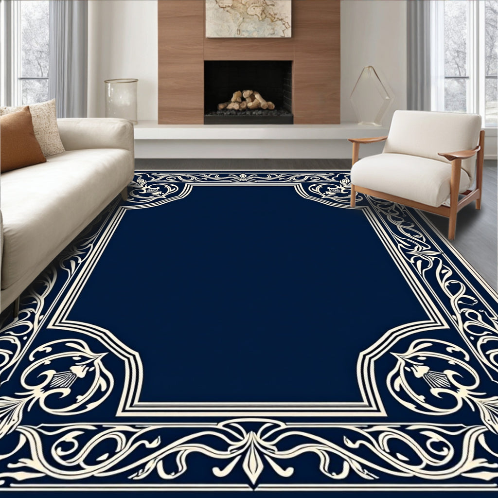 Classic Floral Scrollwork Design Rug