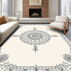 Intricate Floral Mandala Design Rug