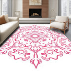 Pink Mandala Floral Pattern Rug