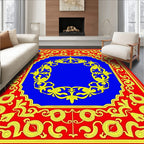 Rich Red Blue 2 Tone Palatial Rug