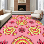 Vibrant Mandala Flower Pattern Rug