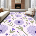Lavender Daisy Meadow Pattern Rug