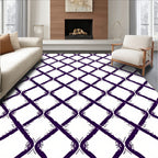 Chain Link Inspired Geometric Pattern Rug