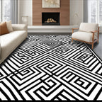 Geometric Maze Pattern Rug