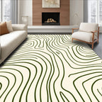 Abstract Contour Wavy Pattern Rug