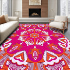 Vibrant Mandala Geometric Pattern Rug