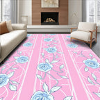 Pastel Rose Garden Window Pattern Rug