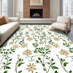 Verdant Gold Starburst Vine Flourish Rug
