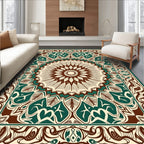 Detailed Floral Mandala Pattern Rug