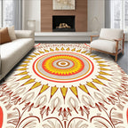 Sunburst Mandala Floral Pattern Rug