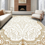 Ornate Swirling Botanical Inspired Design Rug