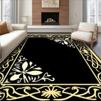 Elegant Floral Border Design Rug