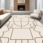 Abstract Geometric Line Art Pattern Rug